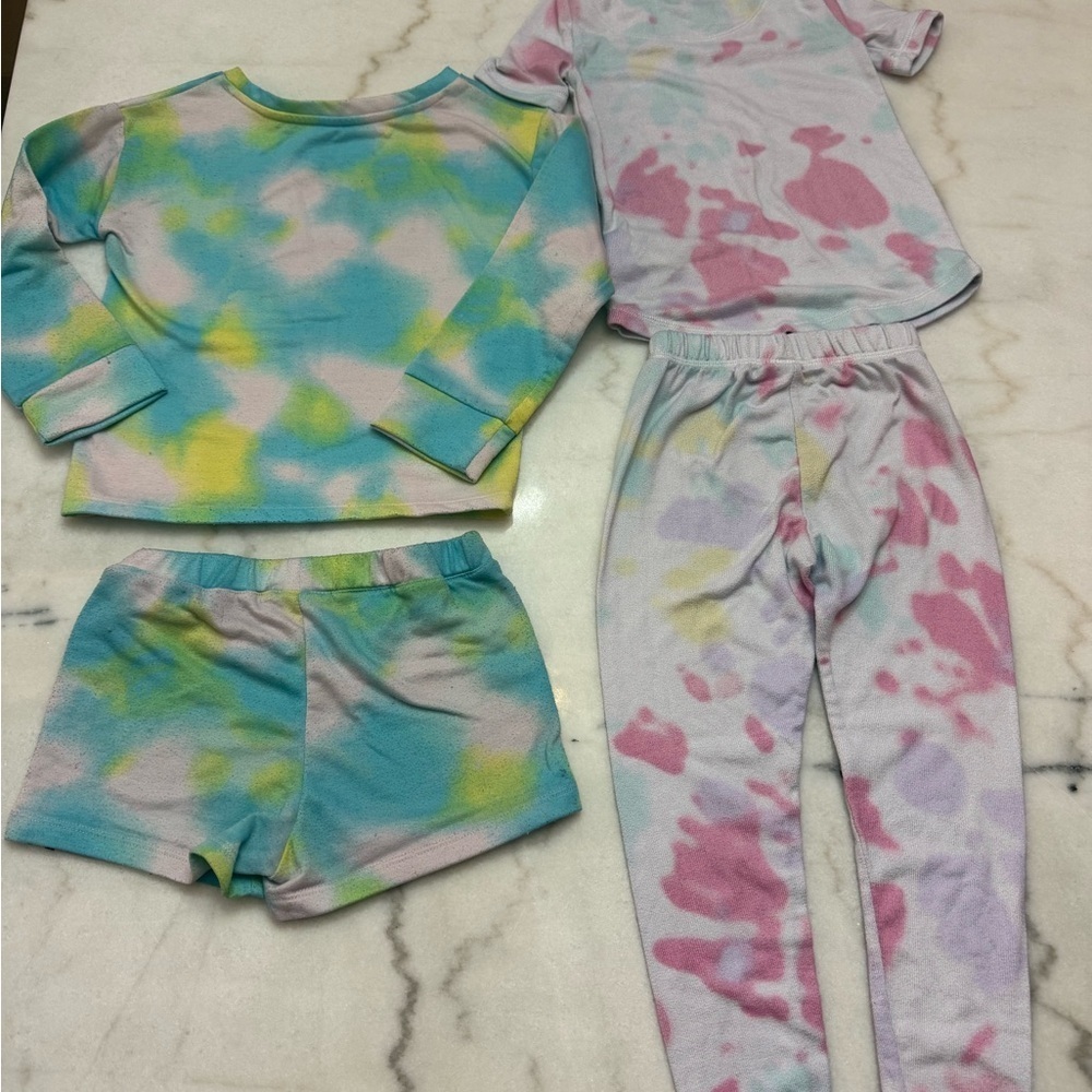 Colorful Tie-Dye Kids Pajama Sets - Picture 2 of 5